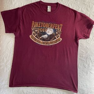 Daytona Beach Biketoberfest 2017 T-shirt Burgundy Size Large